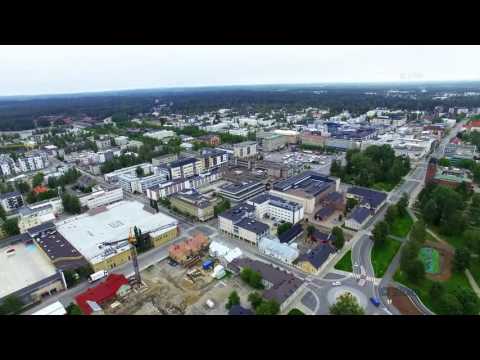 4K Birds Eye view Joensuu Finland Phanto