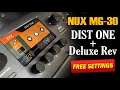 NUX MG 30 Distortion One Deluxe Rev Free Settings DS 1
