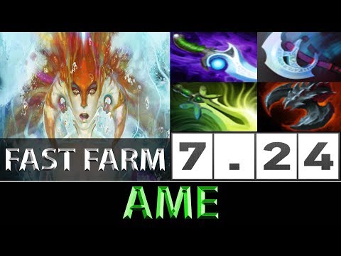 Ame [Naga Siren] 825 GPM Fast Farm New Patch ► Dota 2 7.24