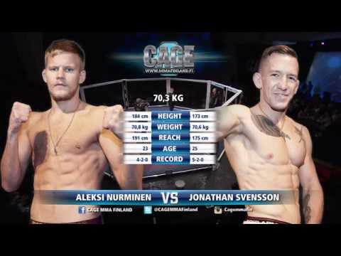 CAGE 31 Aleksi Nurminen vs Jonathan Svensson (MMA)