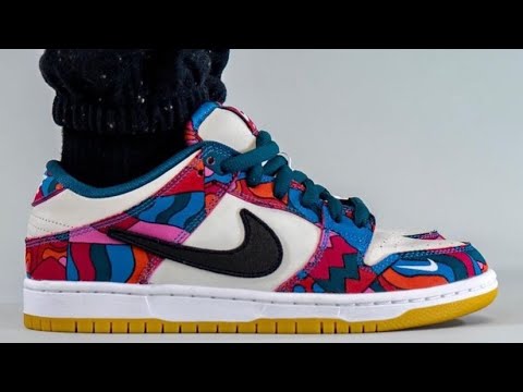 Parra Nike Sb Dunk Low sneaker SNKRS LIVE on feet with Friends and Family Pair