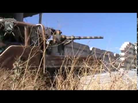 استهداف مقرات النظام على جبهة الكم في ريف حمص بمدفع بي ام بي من قبل كتيبة أسود الأرض