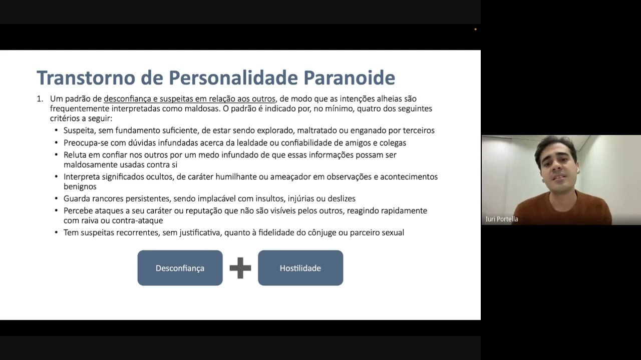 Aula Transtornos de Personalidade - Professor  Iuri