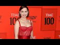 Emilia Clarke STUNNING In Red For Time Gala