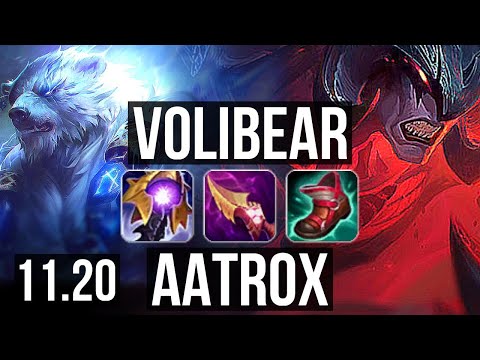 VOLIBEAR vs AATROX (TOP) | 6 solo kills, 600+ games, 7/2/5 | BR Master | v11.20