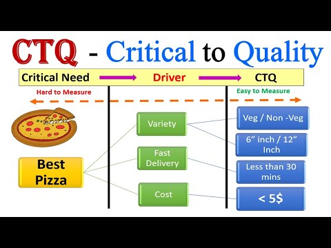 What is Critical To Quality in Six Sigma (CTQ) | Critical to Quality (CTQ) | Explained with example Video