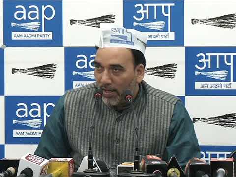 AAP Delhi convenor Gopal Rai addresses the media on Max Hospital issue