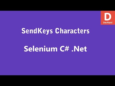 Selenium C SendKeys Send Characters