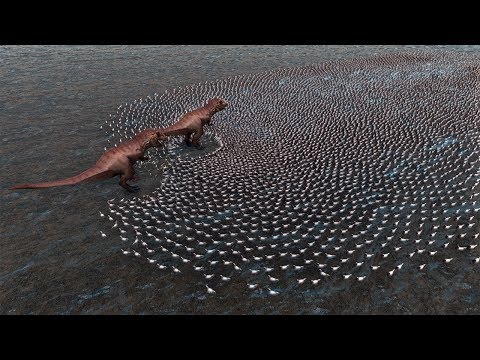 10,000 Chickens Vs. 2 T-Rex | Ultimate Epic Battle Simulator