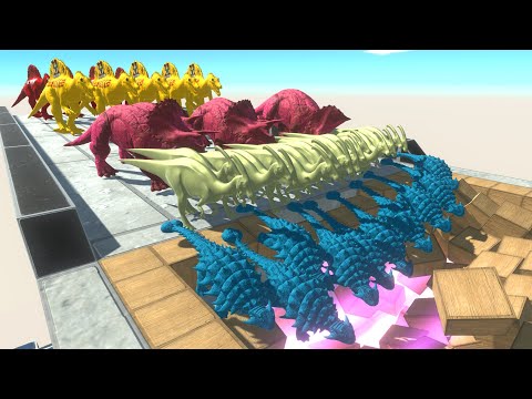 Colors Run To Get a Pig - Animal Revolt Battle Simulator