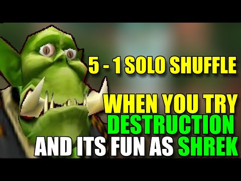 DESTRUCTION WARLOCK IS SUPER FUN TO PLAY - BIG CHAOS BOLTS - SOLO SHUFFLE 5-1