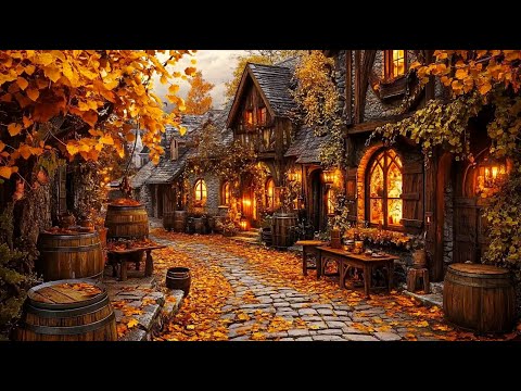 Cozy Medieval Autumn in the Old Village – Soothing Medieval Celtic Music for Relaxation & Focus