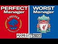 Perfect Manager vs Worst Manager in FM22