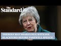 Theresa May shares hug with Ian Blackford before Commons farewell speech
