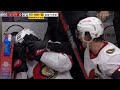 Thomas Chabot Hits Travis Hamonic With His Stick While On Bench