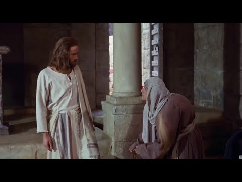 Jesús cura a una mujer encorvada