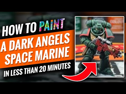 How to paint a Dark Angel Space Marine in under 20 minutes!
