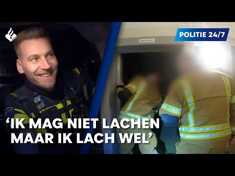 Ambulancepersoneel vast in de lift | POLITIE 24/7