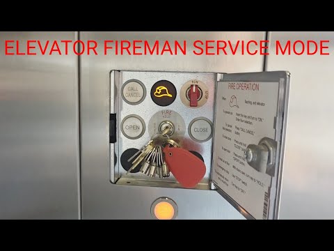 Fireman Service Mode Demo On 2 Kone EcoSpace MRL Traction Elevators
