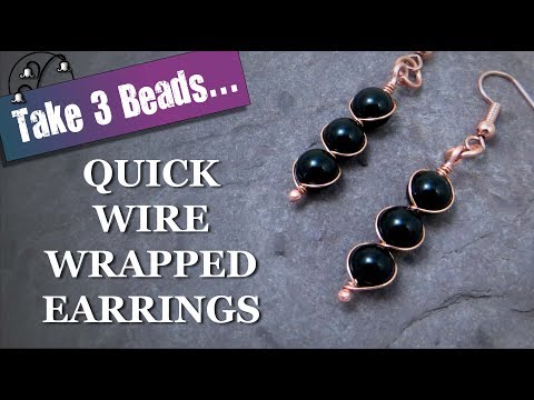 Quick Wire Wrapped Earrings