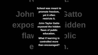 School was meant to promote freedom, yet it often restricts it.
