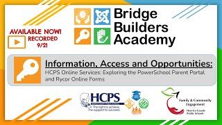 Bridge Builders Academy-Exploring the PowerSchool Parent Portal & Rycor Online Forms-Sept 21, 2021