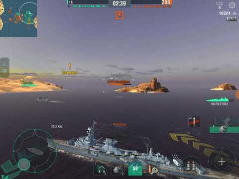 World of Warships Blitz - DKM Nurnberg gameplay