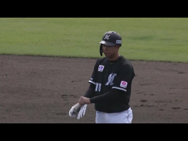 【ファーム】マリーンズ・上田希由翔 レフトへのタイムリー2ベースヒットでリードを広げる!!  2024年6月4日 北海道日本ハムファイターズ 対 千葉ロッテマリーンズ
