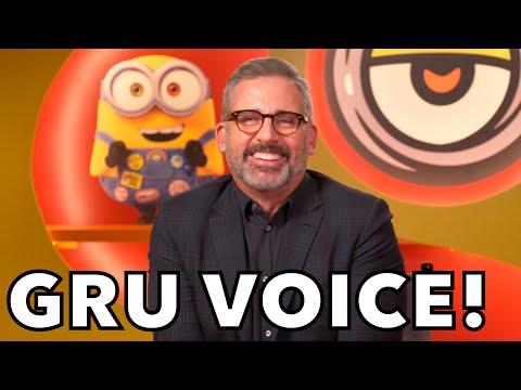 Steve Carell Does Gru Voice In Hilarious MINIONS Interview!