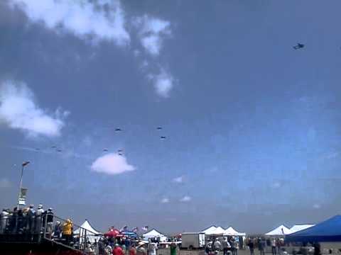 Chino air show, 28 vintage warbirds in the air.