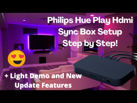 Philips Hue Play Hdmi Sync Box Setup: Hue Sync App, Light Demo, Google Assistant and Tv Remote Setup