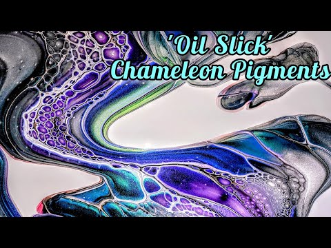 'Oil Slick' ~ Stunning Transfer Swipe With Chameleon Pigments (Stuck up Pigs) #tlp