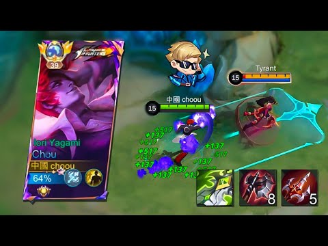 CHOU USERS MUST TRY THIS CRAZY BUILD😱🤯|| DAMAGE + HEAL - MOBILE LEGENDS