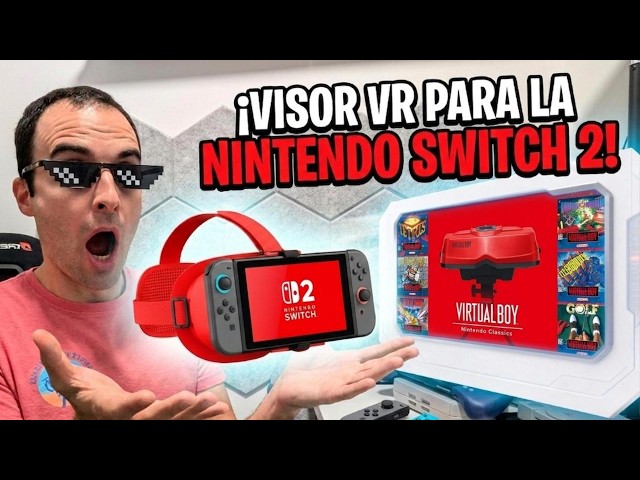 Vídeo relacionado con Auriculares de realidad virtual actualizados para Nintendo Switch 2 (2025) Gafas de realidad virtual con lentes HD ajustables y cómoda correa para la cabeza, gafas 3D para accesorios Switch 2 (azul