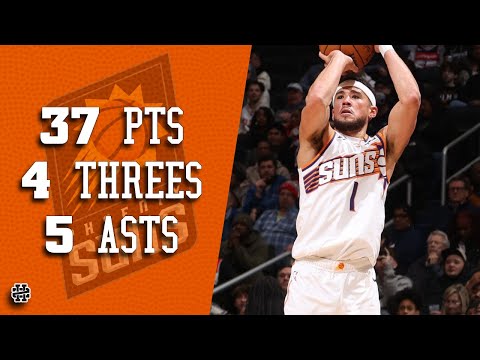 Devin Booker 37 pts 4 threes 5 asts vs Wizards 24/25 season