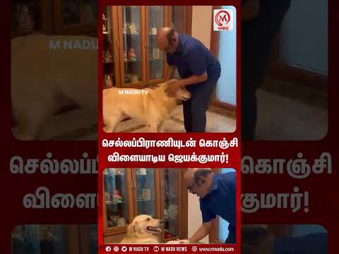 செல்லப்பிராணியுடன் கொஞ்சி விளையாடிய ஜெயக்குமார்! | Jayakumar | Dog | Playing