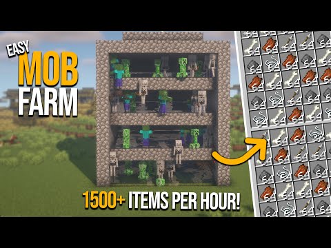 SIMPLE & EFFICIENT Mob Farm | 1500+ Drops per Hour!