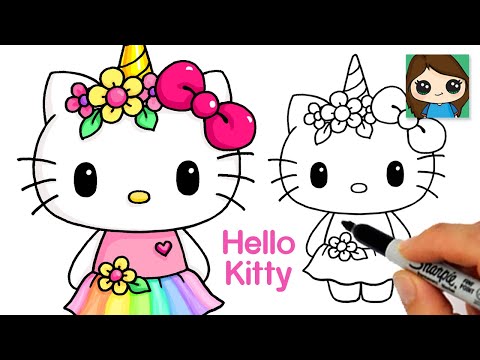 How to Draw Unicorn Hello Kitty 🦄
