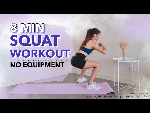 8 MIN SQUAT WORKOUT (Intense Lower Body Fat Burn) | No Equipment ~ Jacey Yaw
