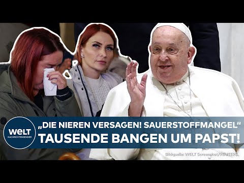 Video Thumbnail: PAPST FRANZISKUS: Nierenversagen und Sauerstoffmangel - Tausende bangen vor dem Gemelli-Krankenhaus