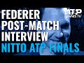 Roger Federer Post-Match Interview after beating Djokovic! | Nitto ATP Finals 2019