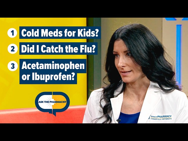 Thumbnail for video titled: Acetaminophen vs Ibuprofen: Which Should You Choose? | Ask the Pharmacist With Dr. Shannon Yarosz