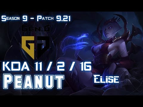 Gen Peanut ELISE vs EKKO Jungle - Patch 9.21 KR Ranked