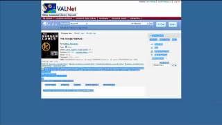 VALNet Catalog Overview