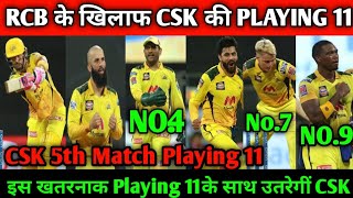 IPL 2021 - Chennai Super Kings Confirm Playing 11 VS Royal Challengers Bangalore l  l CSK VS RCB