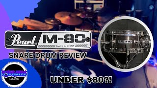 Video thumbnail for Snare Drum Under $80?! | Pearl 10x4 M80 Snare Drum Demo & Review | KJDRUMS by KJDRUMS