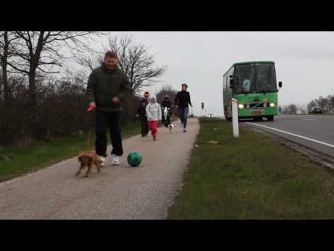 Jesper, Annesofie, Victor og Camilla Schmidt løb en familietur med Faxe Kondi bolden