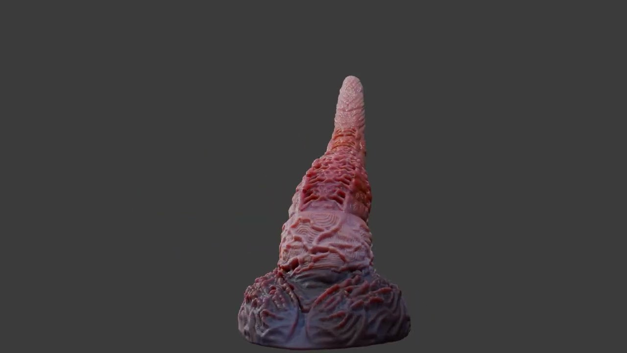 Alien Tentacle Sextoy Rigged Lowpoly and Highpoly 3D Model