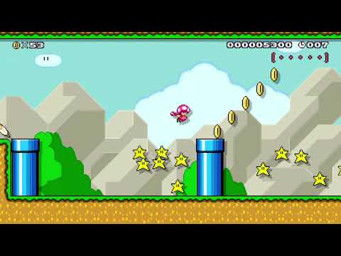 Power-ups + Poison (20sec) by はに一☆あんどみるく [Super Mario Maker 2]