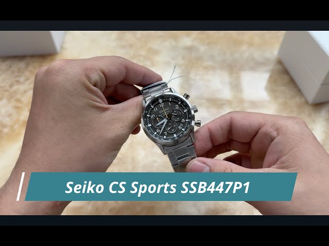 ساعة سيكو سبورت كرونوغراف كوارتز رجالية - SSB447P1